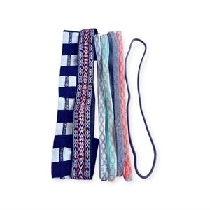 Women's Colorful Striped Geometric Headbands Set of 7 One Size Fits Most